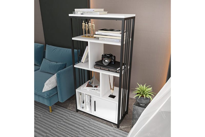 Bokhylla Arven Vit / Svart - Vit / Svart - Förvaring - Hylla - Bokhylla