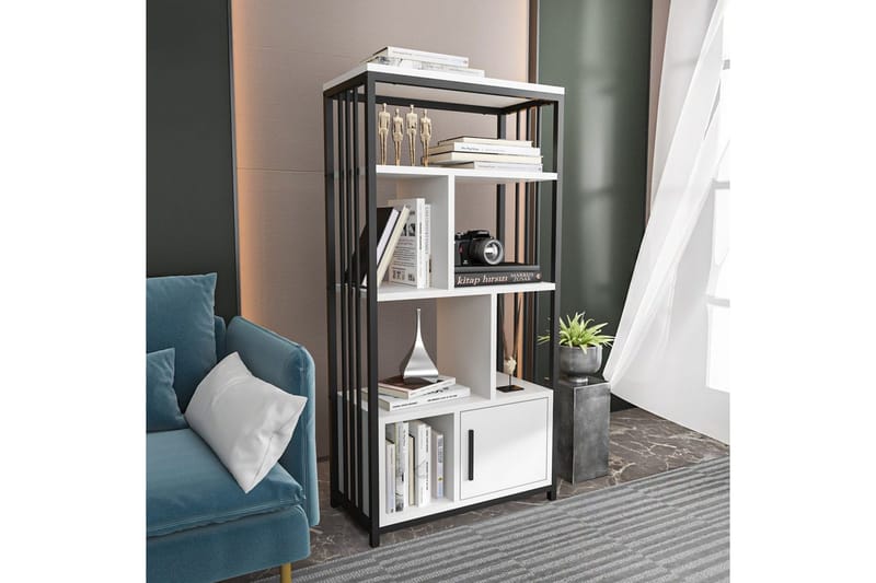 Bokhylla Arven Vit / Svart - Vit / Svart - Förvaring - Hylla - Bokhylla