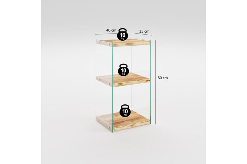 Assanisa Bokhylla 80x40 cm - Natur - Förvaring - Hylla - Bokhylla