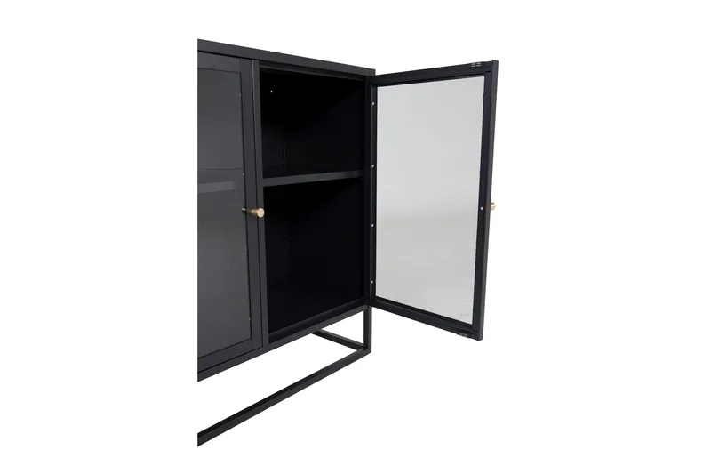 Bakal Bokhylla 85 cm i Glas och Metall - Svart - Förvaring - Hylla - Bokhylla