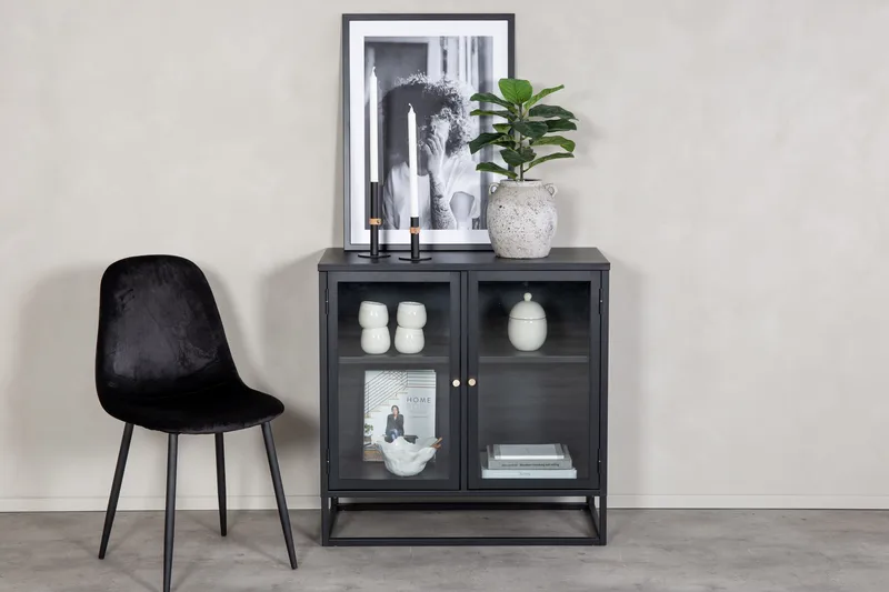 Bakal Bokhylla 85 cm i Glas och Metall - Svart - Förvaring - Hylla - Bokhylla