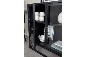 Bakal Bokhylla 85 cm i Glas och Metall - Svart - Förvaring - Hylla - Bokhylla