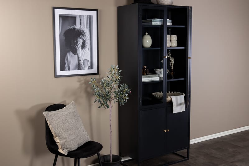 Bakal Bokhylla med Luckor - Svart - Förvaring - Hylla - Bokhylla