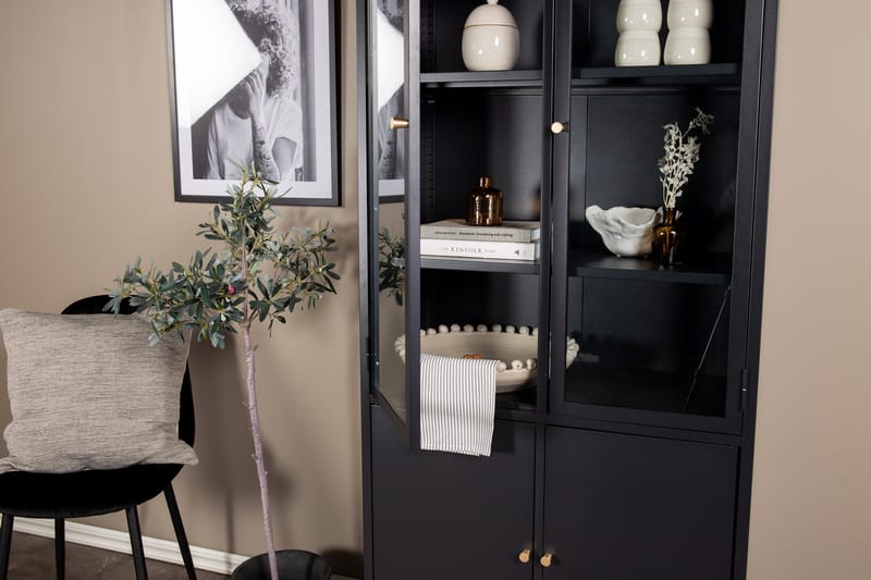 Bakal Bokhylla med Luckor - Svart - Förvaring - Hylla - Bokhylla