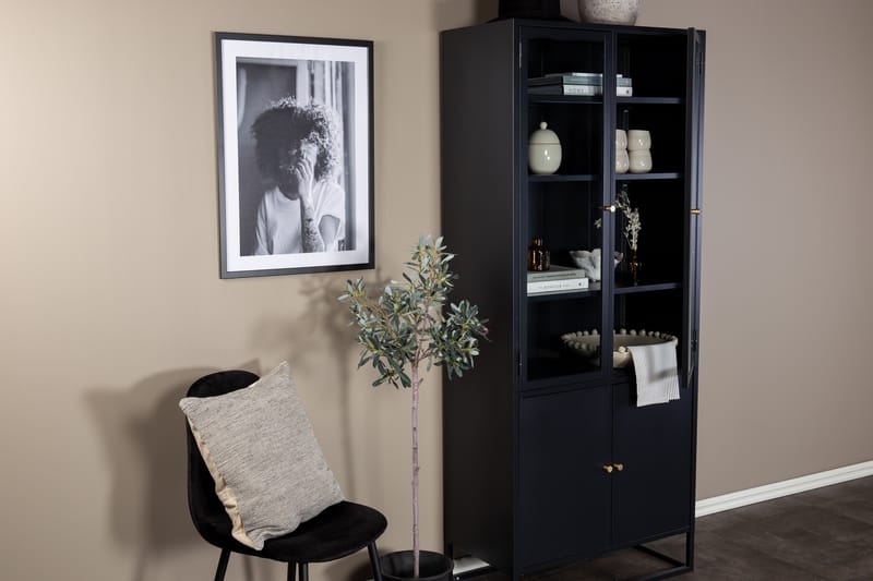 Bakal Bokhylla med Luckor - Svart - Förvaring - Hylla - Bokhylla