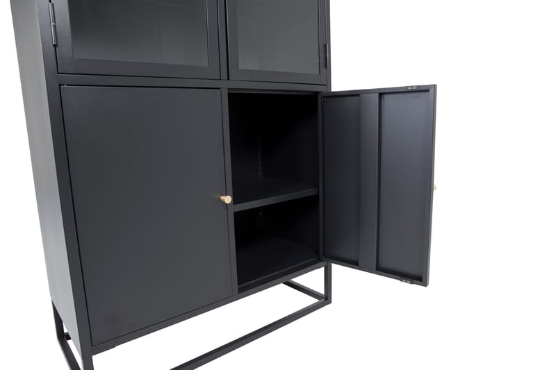 Bakal Bokhylla med Luckor - Svart - Förvaring - Hylla - Bokhylla