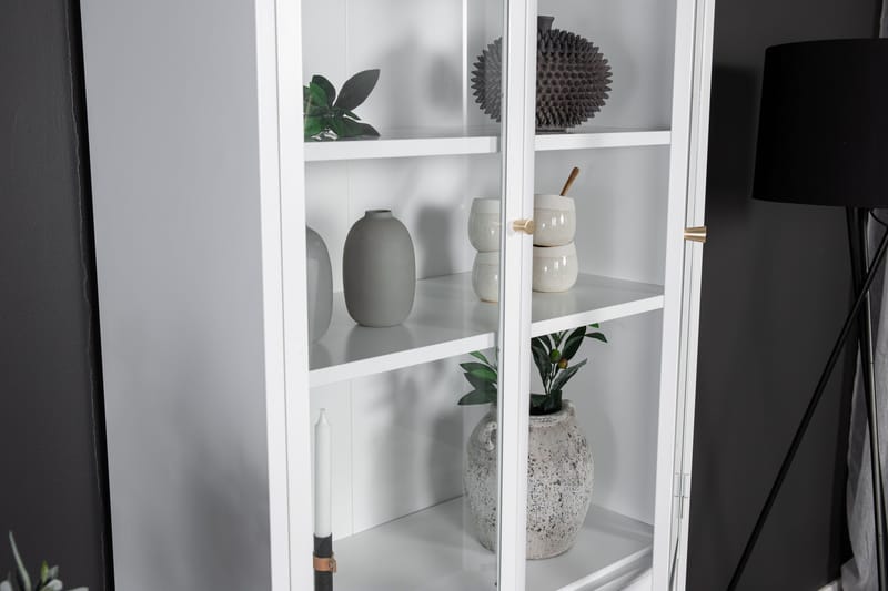 Bakal Bokhylla med Luckor - Vit - Förvaring - Hylla - Bokhylla