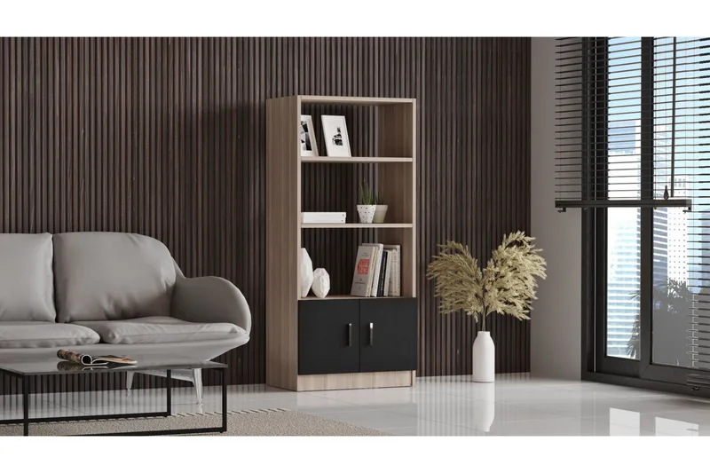 Barrock Bokhylla 38x64 cm - Natur/Svart - Förvaring - Hylla - Bokhylla