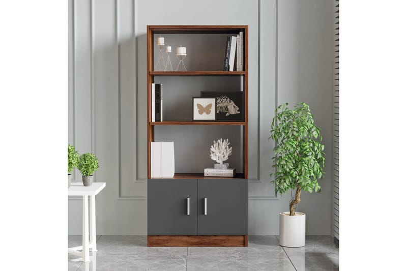 Barrock Bokhylla 38x64 cm - Teak/Antracit - Förvaring - Hylla - Bokhylla