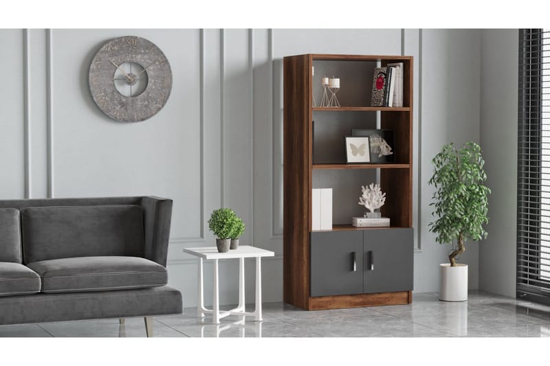 Barrock Bokhylla 38x64 cm - Teak/Antracit - Förvaring - Hylla - Bokhylla
