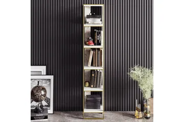 Bascle Bokhylla 31 cm i Trä med Metallram - Vit - Förvaring - Hylla - Bokhylla