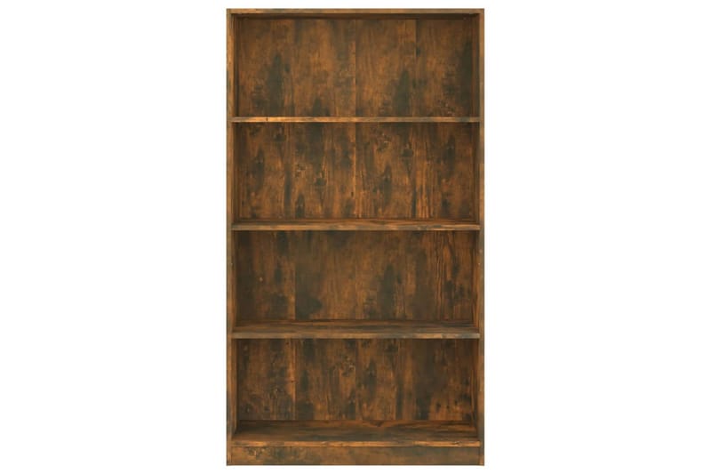 beBasic Bokhylla 4 hyllor rökfärgad ek 80x24x142 cm konstruerat trä - Brown - Förvaring - Hylla - Bokhylla