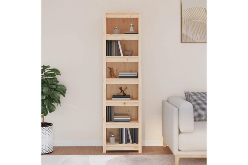 beBasic Bokhylla 50x35x183 cm massiv furu - Brown - Förvaring - Hylla - Bokhylla