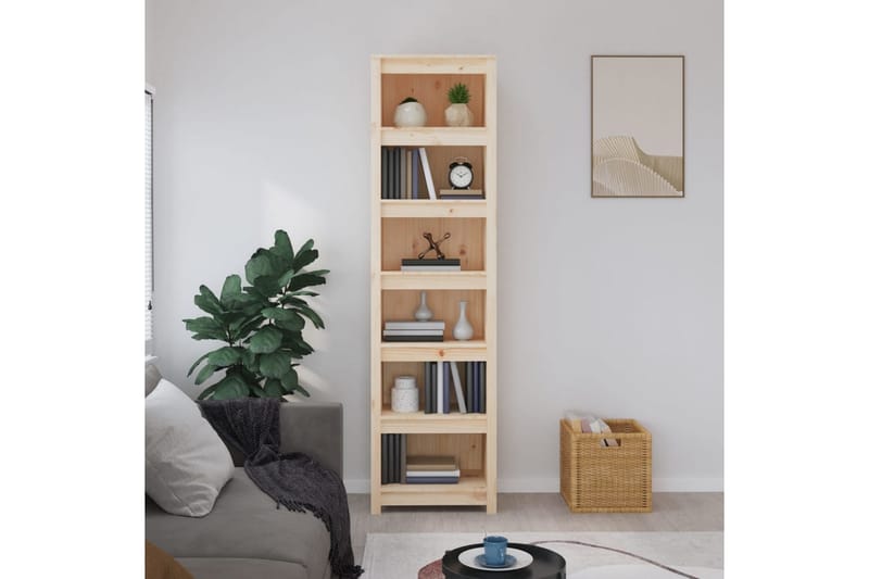 beBasic Bokhylla 50x35x183 cm massiv furu - Brown - Förvaring - Hylla - Bokhylla