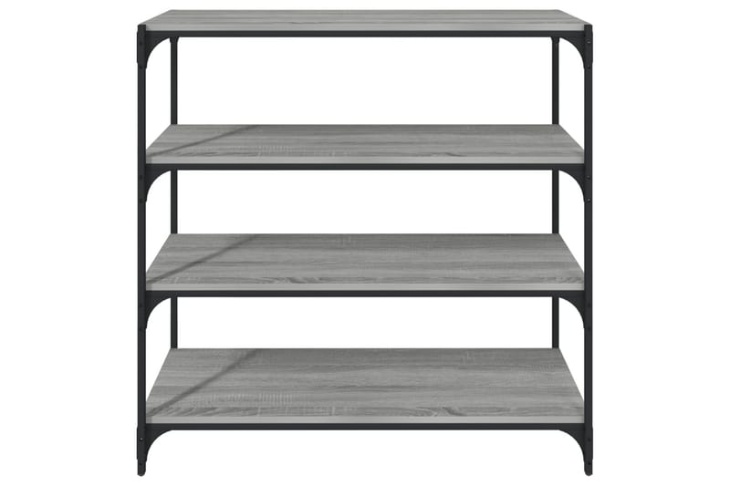 beBasic Bokhylla grå sonoma 100x33x100 cm konstruerat trä och stål - Grey - Förvaring - Hylla - Bokhylla