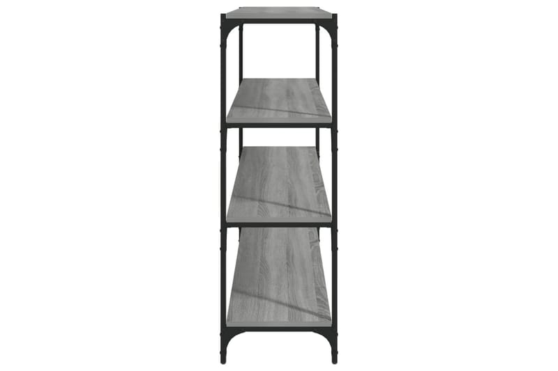beBasic Bokhylla grå sonoma 100x33x100 cm konstruerat trä och stål - Grey - Förvaring - Hylla - Bokhylla