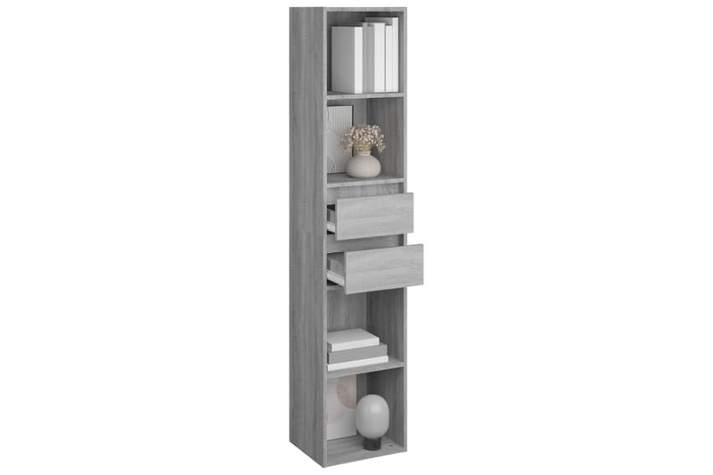 beBasic Bokhylla grå sonoma 36x30x171 cm konstruerat trä - Grey - Förvaring - Hylla - Bokhylla