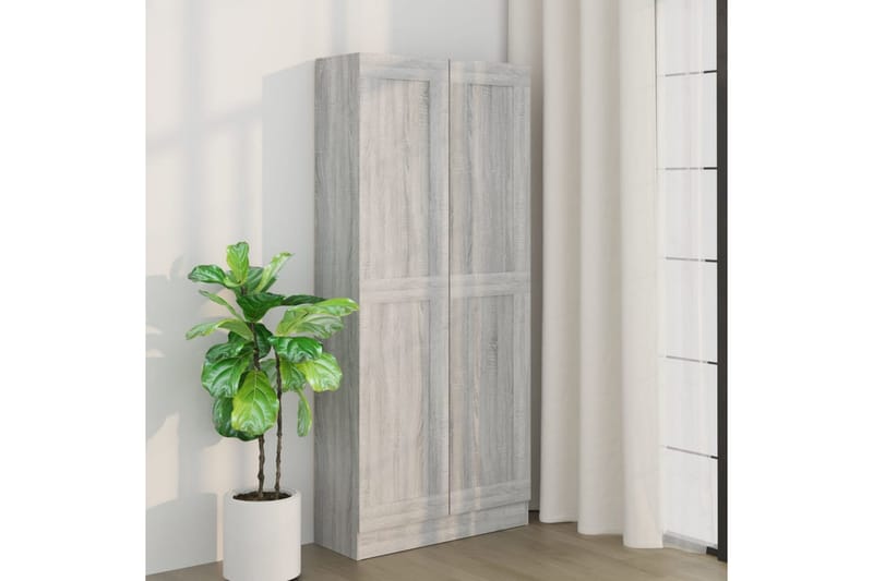 beBasic Bokhylla grå sonoma 82,5x30,5x185,5 cm konstruerat trä - Grey - Förvaring - Hylla - Bokhylla