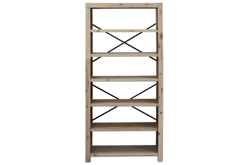 beBasic Bokhylla med 6 hyllor 80x30x170 cm massiv akacia - Brown - Förvaring - Hylla - Bokhylla