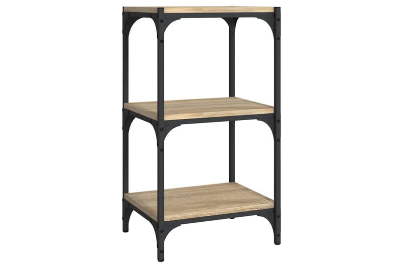 beBasic Bokhylla sonoma-ek 40x33x70,5 cm konstruerat trä och stål - Brown - Förvaring - Hylla - Bokhylla