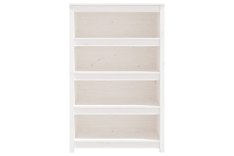 beBasic Bokhylla vit 80x35x126 cm massiv furu - White - Bokhylla