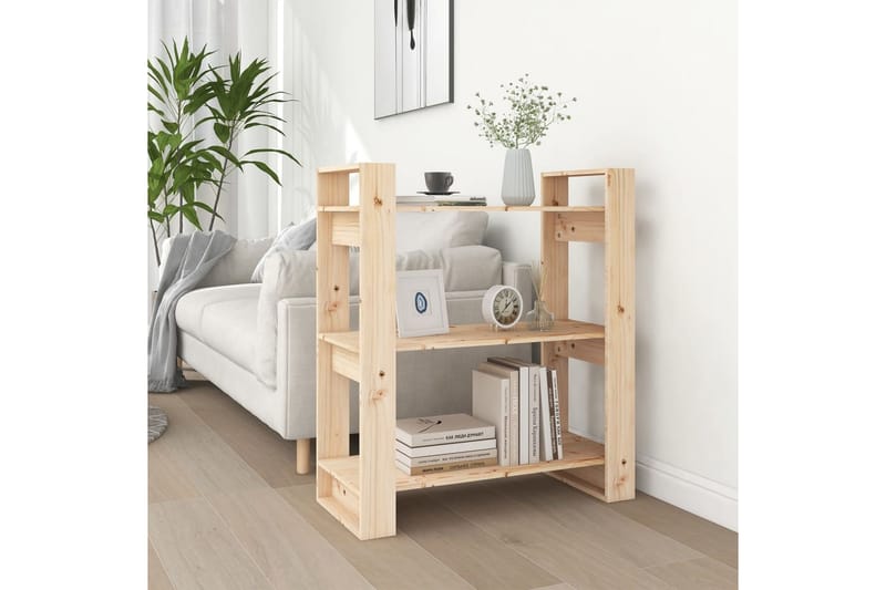 beBasic Bokhylla/rumsavdelare 80x35x91 cm massiv furu - Brown - Förvaring - Hylla - Bokhylla