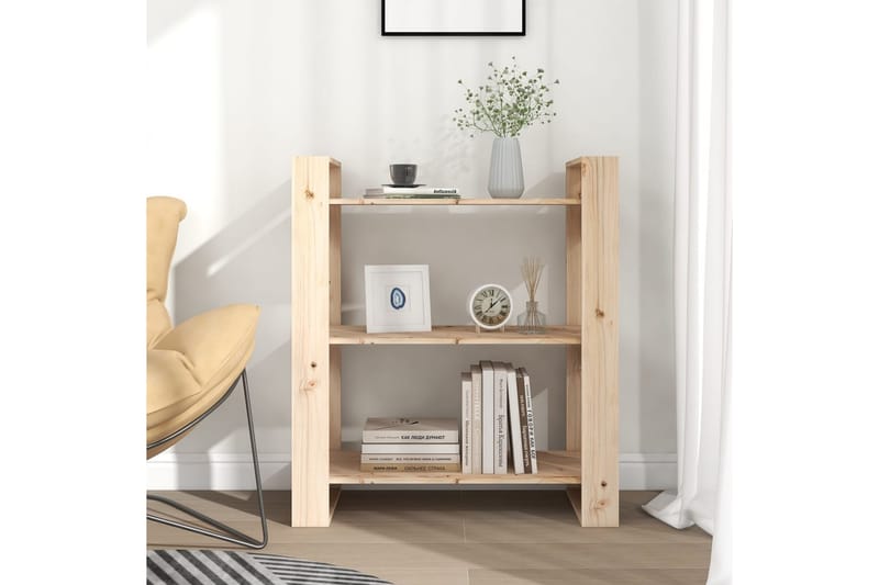 beBasic Bokhylla/rumsavdelare 80x35x91 cm massiv furu - Brown - Förvaring - Hylla - Bokhylla