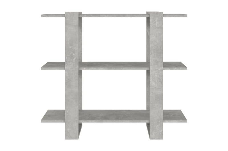 beBasic Bokhylla/rumsavdelare betonggrå 100x30x87 cm - Grey - Bokhylla