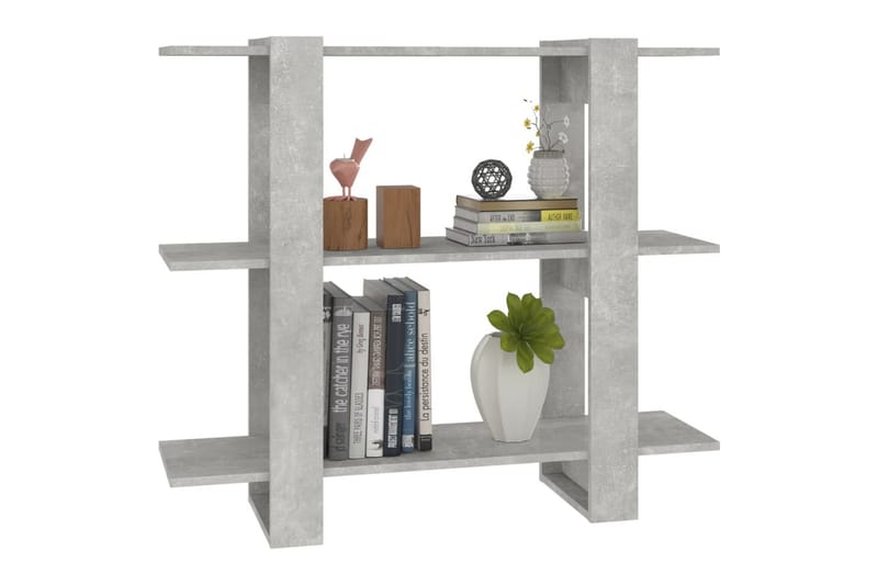 beBasic Bokhylla/rumsavdelare betonggrå 100x30x87 cm - Grey - Förvaring - Hylla - Bokhylla