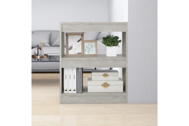 beBasic Bokhylla/Rumsavdelare betonggrå 60x30x72 cm - Grey - Förvaring - Hylla - Bokhylla