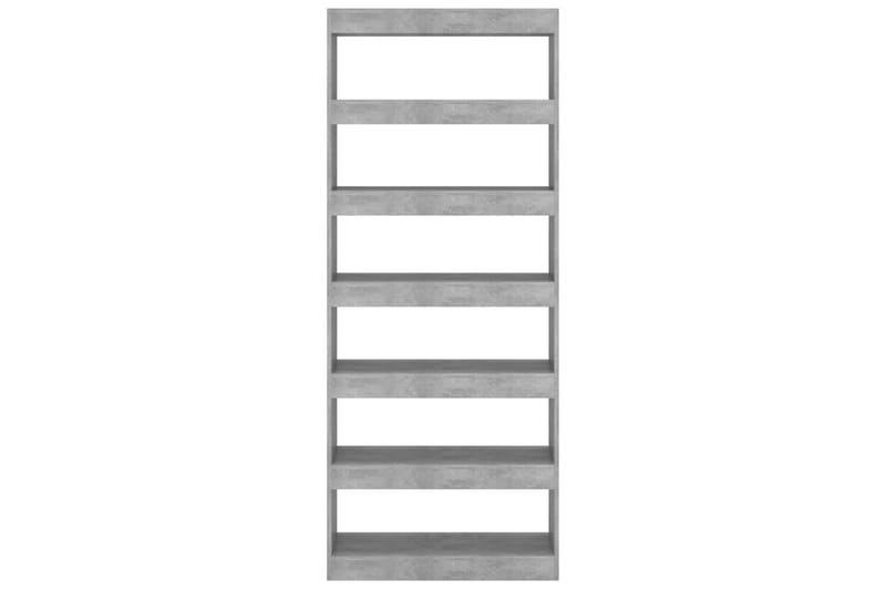 beBasic Bokhylla/Rumsavdelare betonggrå 80x30x198 cm konstruerat trä - Grey - Förvaring - Hylla - Bokhylla
