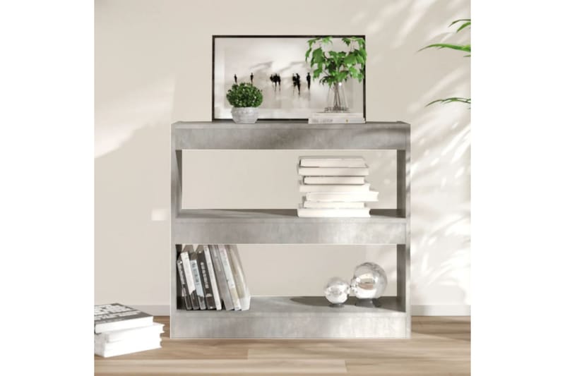 beBasic Bokhylla/Rumsavdelare betonggrå 80x30x72 cm - Grey - Bokhylla