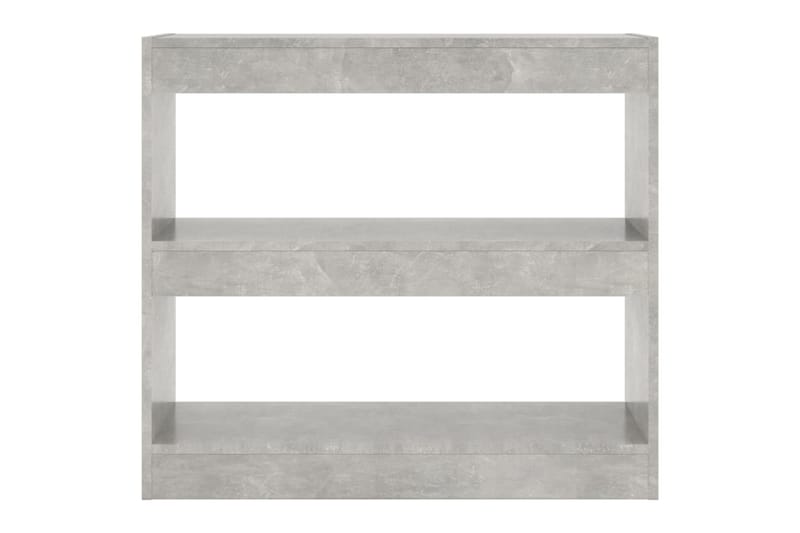 beBasic Bokhylla/Rumsavdelare betonggrå 80x30x72 cm - Grey - Bokhylla