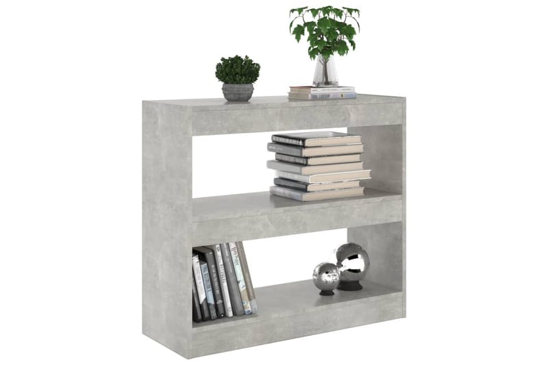 beBasic Bokhylla/Rumsavdelare betonggrå 80x30x72 cm - Grey - Bokhylla