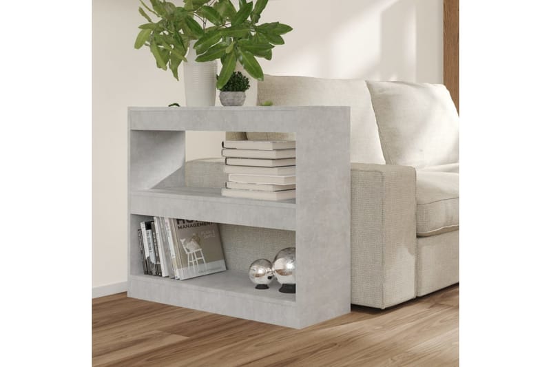 beBasic Bokhylla/Rumsavdelare betonggrå 80x30x72 cm - Grey - Bokhylla