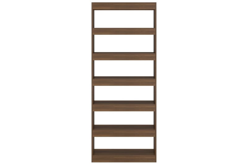 beBasic Bokhylla/Rumsavdelare brun ek 80x30x198 cm konstruerat trä - Brown - Förvaring - Hylla - Bokhylla