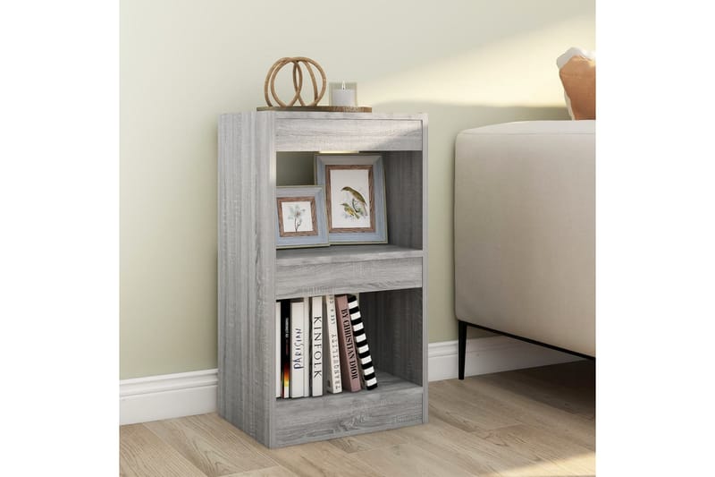 beBasic Bokhylla/rumsavdelare grå sonoma 40x30x72 cm - Grey - Förvaring - Hylla - Bokhylla