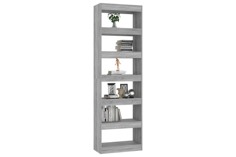 beBasic Bokhylla/Rumsavdelare grå sonoma-ek 60x30x198 cm - Grey - Förvaring - Hylla - Bokhylla