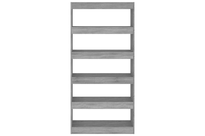 beBasic Bokhylla/Rumsavdelare grå  sonoma-ek 80x30x166 cm spånskiva - Grey - Förvaring - Hylla - Bokhylla