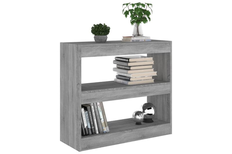 beBasic Bokhylla/Rumsavdelare grå sonoma-ek 80x30x72 cm - Grey - Förvaring - Hylla - Bokhylla