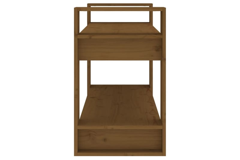 beBasic Bokhylla/rumsavdelare honungsbrun 80x35x56,5 cm massivt trä - Brown - Förvaring - Hylla - Bokhylla