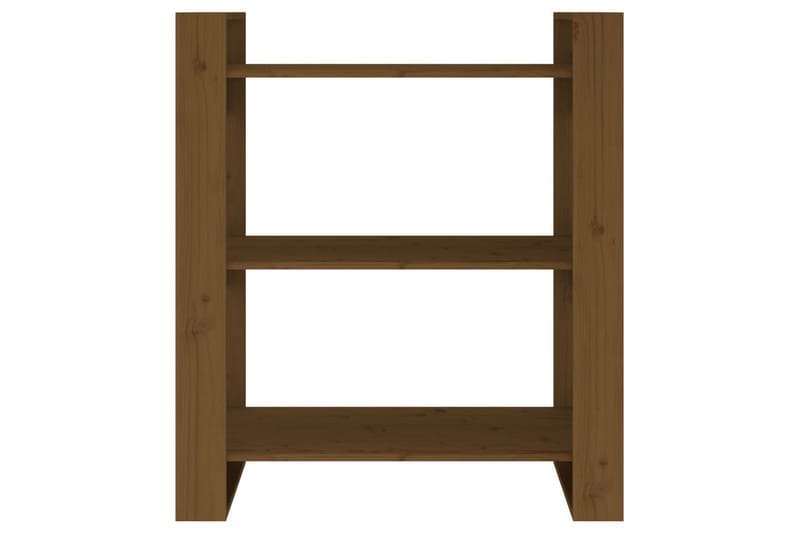 beBasic Bokhylla/rumsavdelare honungsbrun 80x35x91 cm massiv furu - Brown - Förvaring - Hylla - Bokhylla