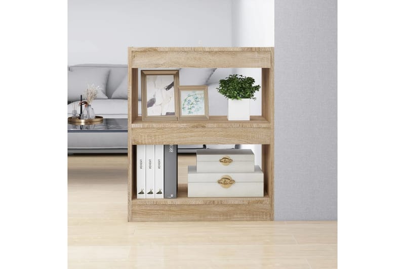 beBasic Bokhylla/rumsavdelare sonoma-ek 60x30x72 cm - Cream - Förvaring - Hylla - Bokhylla