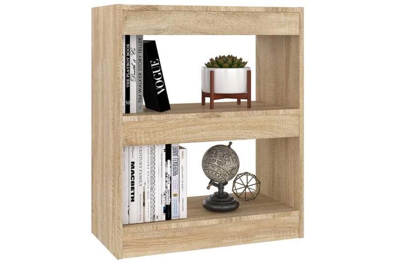 beBasic Bokhylla/rumsavdelare sonoma-ek 60x30x72 cm - Cream - Förvaring - Hylla - Bokhylla
