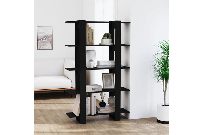 beBasic Bokhylla/rumsavdelare svart 100x30x160 cm - Black - Förvaring - Hylla - Bokhylla