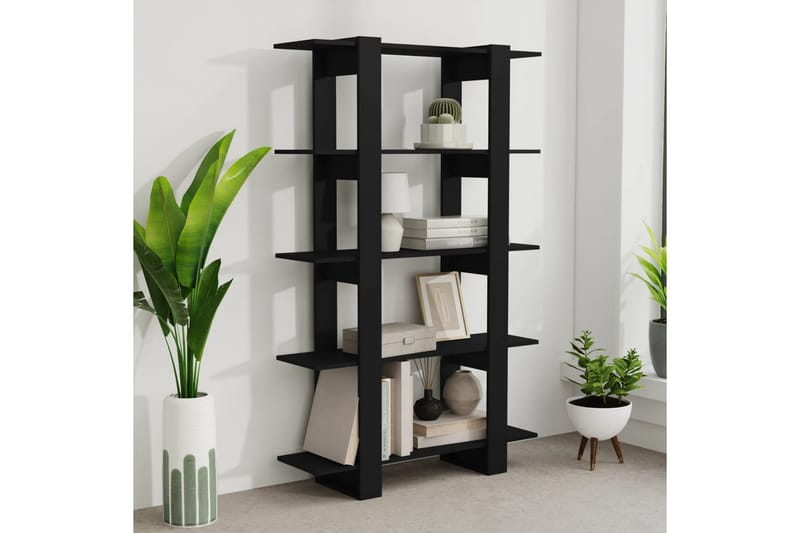 beBasic Bokhylla/rumsavdelare svart 100x30x160 cm - Black - Förvaring - Hylla - Bokhylla