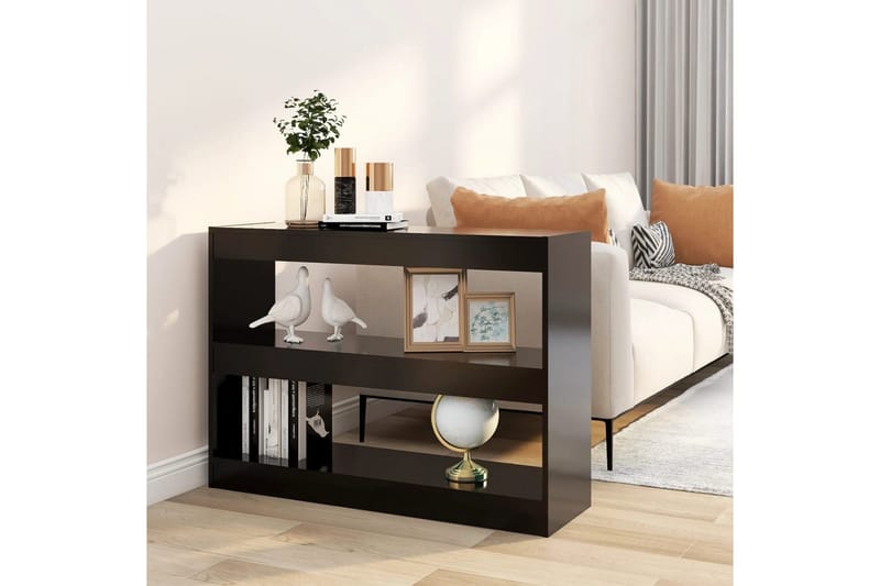 beBasic Bokhylla/Rumsavdelare svart 100x30x72 cm - Black - Förvaring - Hylla - Bokhylla