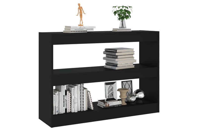 beBasic Bokhylla/Rumsavdelare svart 100x30x72 cm - Black - Förvaring - Hylla - Bokhylla