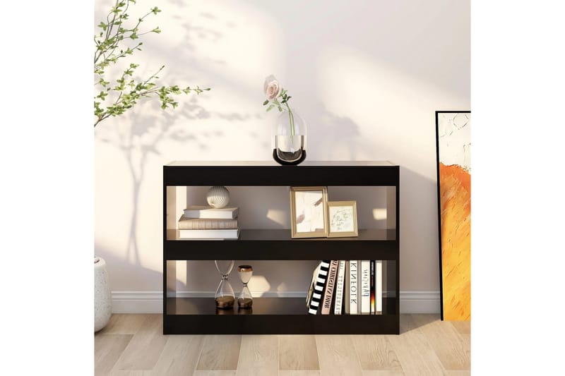 beBasic Bokhylla/Rumsavdelare svart 100x30x72 cm - Black - Förvaring - Hylla - Bokhylla