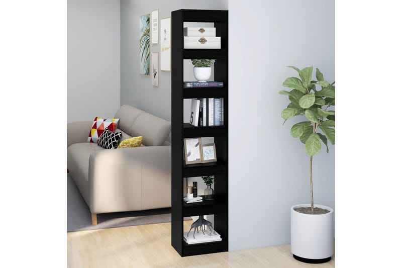 beBasic Bokhylla/rumsavdelare svart 40x30x198 cm - Black - Förvaring - Hylla - Bokhylla